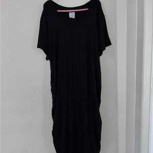 Long black maternity dress